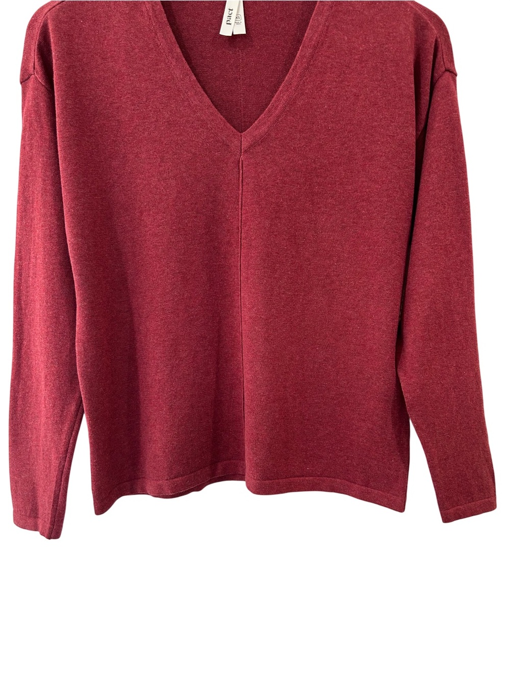 Pact organic cotton classic fine knit relaxed sweater XS pomegranate NWOT - Picture 5 of 8